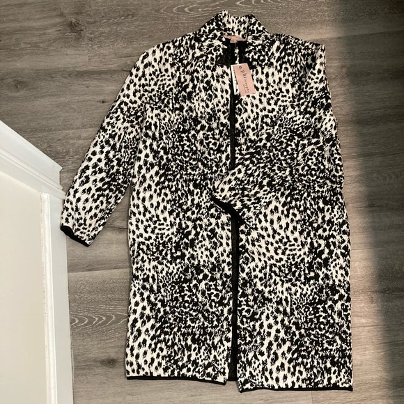 Philosophy Apparel Knit Cheetah Pattern Jacket,M - Picture 2 of 7